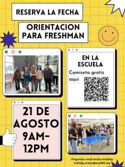 9th grade orientation information flyer